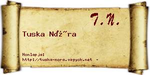 Tuska Nóra névjegykártya